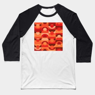 Sunset and Sunrise / Monochrome Geometry Baseball T-Shirt